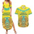Personalized Kazakhstan Emblem Couples Matching Summer Maxi Dress and Hawaiian Shirt Kazakh Pattern