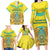 Personalized Kazakhstan Emblem Family Matching Long Sleeve Bodycon Dress and Hawaiian Shirt Kazakh Pattern