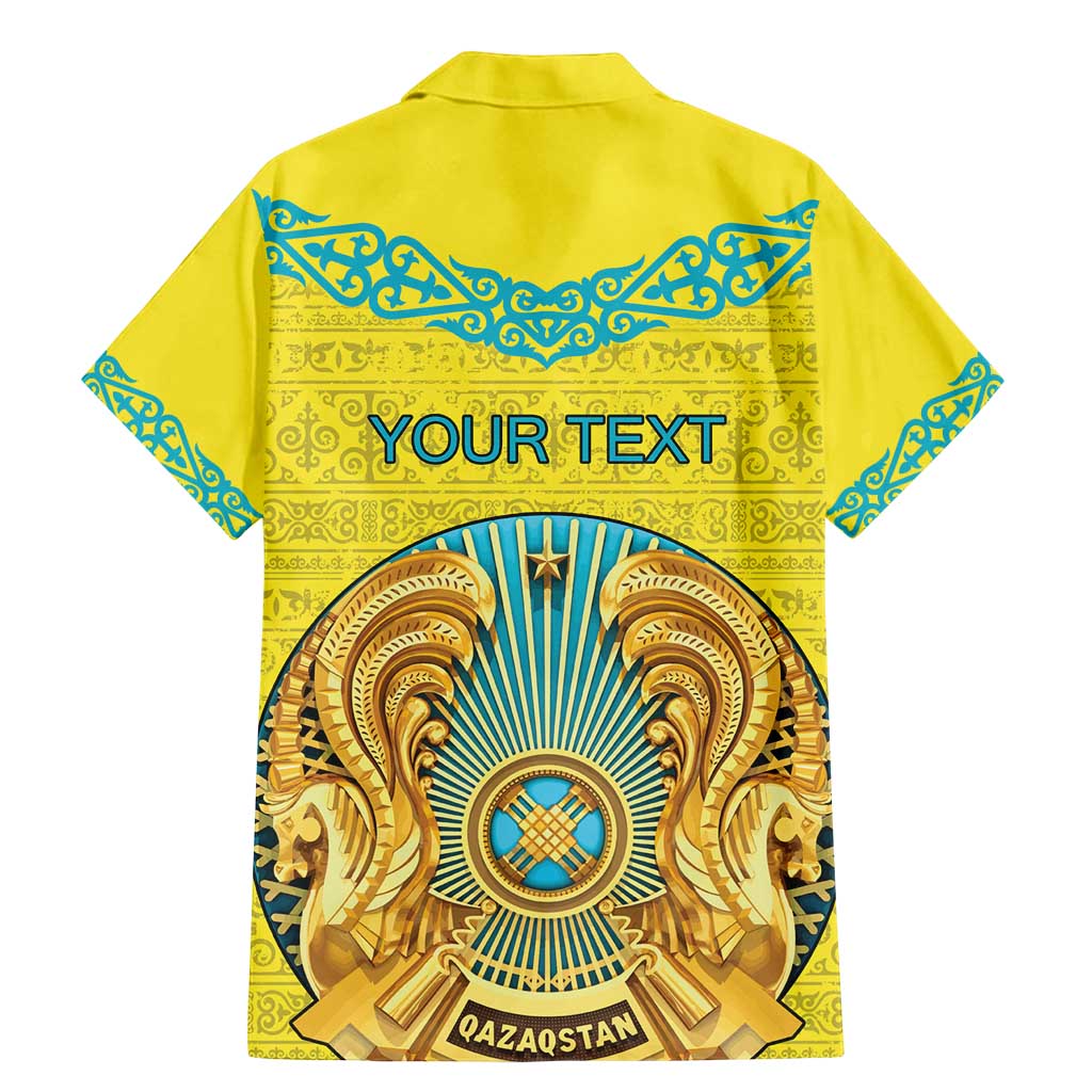 Personalized Kazakhstan Emblem Family Matching Mermaid Dress and Hawaiian Shirt Kazakh Pattern