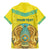 Personalized Kazakhstan Emblem Family Matching Mermaid Dress and Hawaiian Shirt Kazakh Pattern