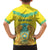 Personalized Kazakhstan Emblem Family Matching Off The Shoulder Long Sleeve Dress and Hawaiian Shirt Kazakh Pattern