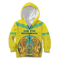 Personalized Kazakhstan Emblem Kid Hoodie Kazakh Pattern