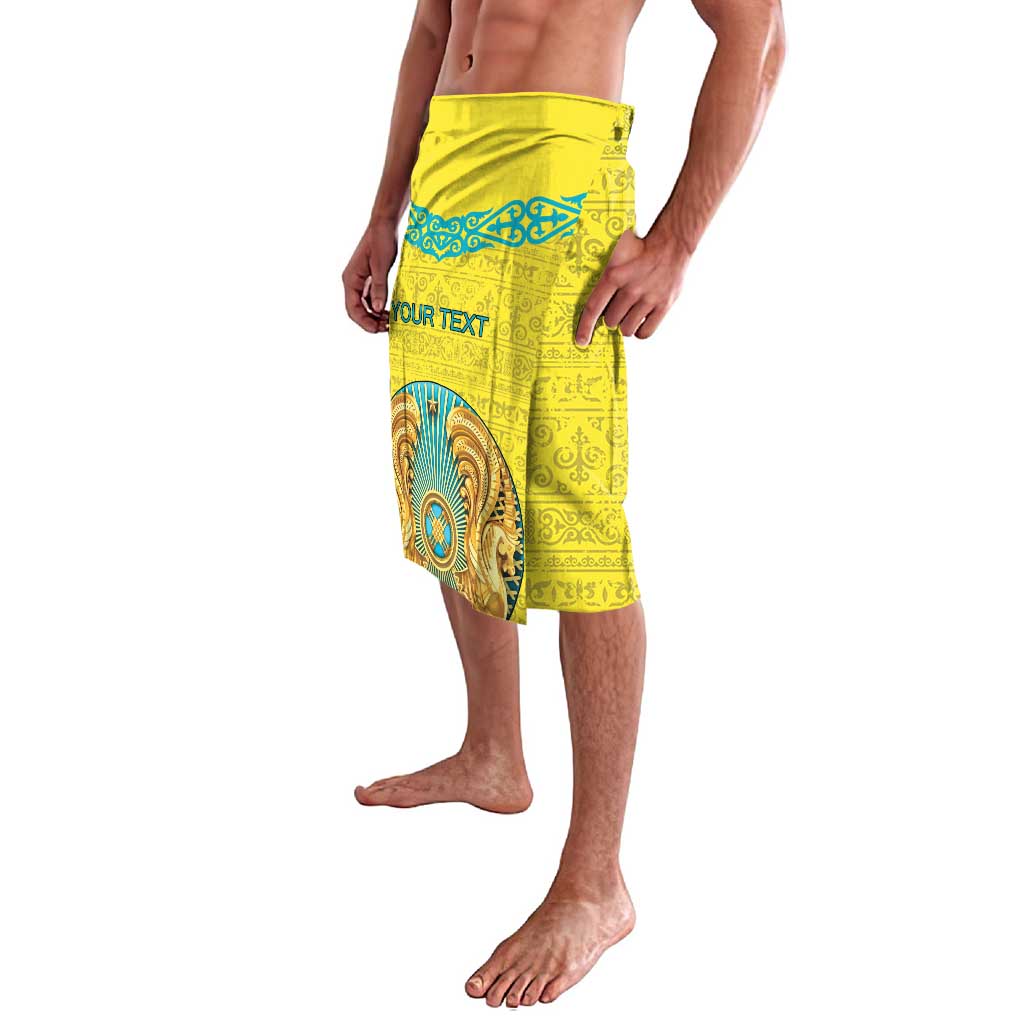Personalized Kazakhstan Emblem Lavalava Kazakh Pattern