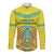 Personalized Kazakhstan Emblem Long Sleeve Button Shirt Kazakh Pattern