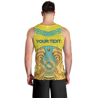 Personalized Kazakhstan Emblem Men Tank Top Kazakh Pattern