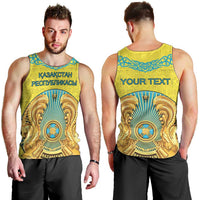 Personalized Kazakhstan Emblem Men Tank Top Kazakh Pattern