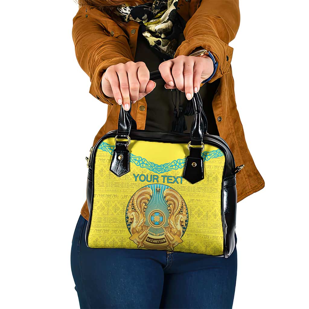 Personalized Kazakhstan Emblem Shoulder Handbag Kazakh Pattern