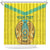 Personalized Kazakhstan Emblem Shower Curtain Kazakh Pattern