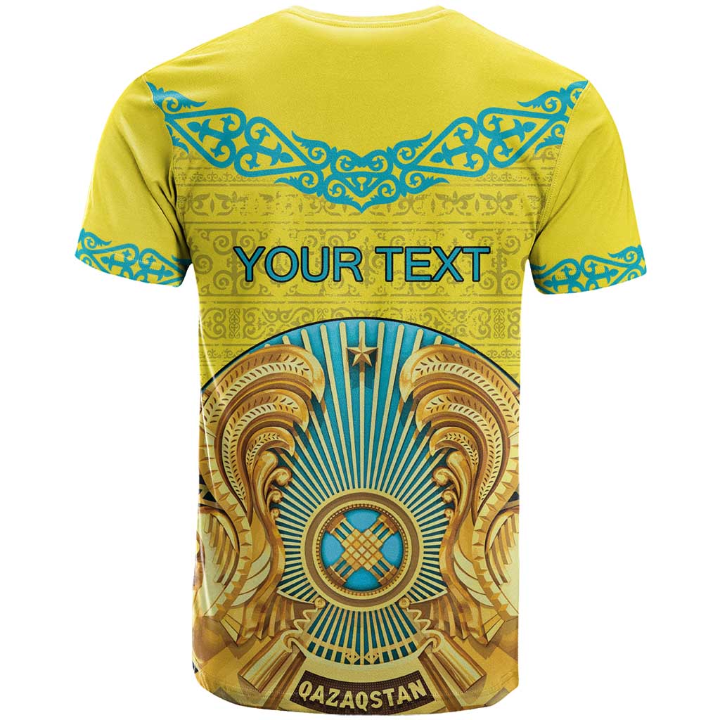 Personalized Kazakhstan Emblem T Shirt Kazakh Pattern