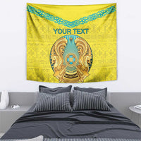 Personalized Kazakhstan Emblem Tapestry Kazakh Pattern