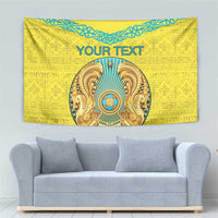 Personalized Kazakhstan Emblem Tapestry Kazakh Pattern