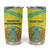 Personalized Kazakhstan Emblem Tumbler Cup Kazakh Pattern