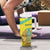 Personalized Kazakhstan Emblem Tumbler With Handle Kazakh Pattern
