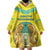 Personalized Kazakhstan Emblem Wearable Blanket Hoodie Kazakh Pattern