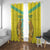 Personalized Kazakhstan Emblem Window Curtain Kazakh Pattern