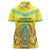 Personalized Kazakhstan Emblem Women Polo Shirt Kazakh Pattern