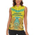 Personalized Kazakhstan Emblem Women Sleeveless Polo Shirt Kazakh Pattern