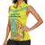 Personalized Kazakhstan Emblem Women Sleeveless Polo Shirt Kazakh Pattern