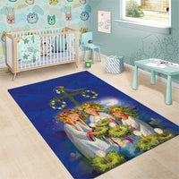 Swedish Glad Midsommar Area Rug Hade du en bra Midsommar