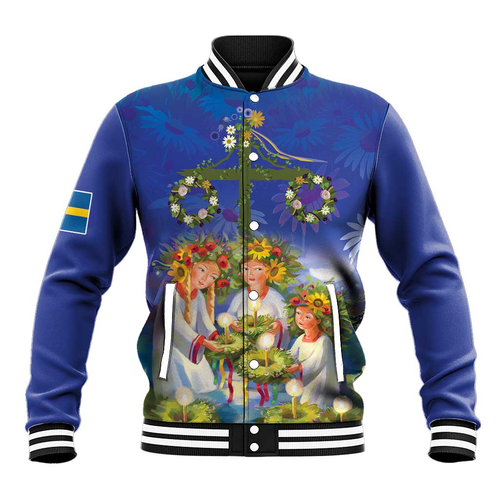 Swedish Glad Midsommar Baseball Jacket Hade du en bra Midsommar