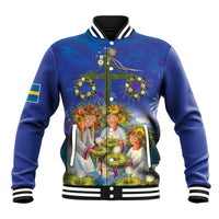 Swedish Glad Midsommar Baseball Jacket Hade du en bra Midsommar