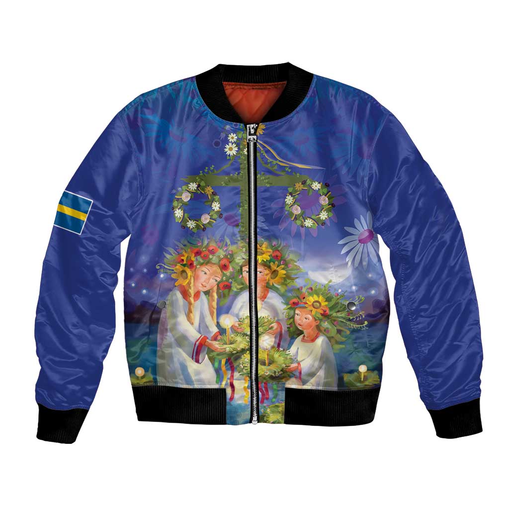 Swedish Glad Midsommar Bomber Jacket Hade du en bra Midsommar