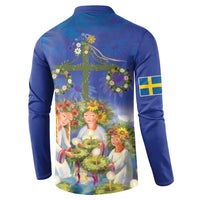 Swedish Glad Midsommar Button Sweatshirt Hade du en bra Midsommar