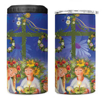 Swedish Glad Midsommar 4 in 1 Can Cooler Tumbler Hade du en bra Midsommar