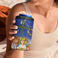 Swedish Glad Midsommar 4 in 1 Can Cooler Tumbler Hade du en bra Midsommar