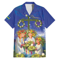 Swedish Glad Midsommar Family Matching Mermaid Dress and Hawaiian Shirt Hade du en bra Midsommar