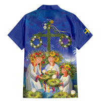 Swedish Glad Midsommar Family Matching Mermaid Dress and Hawaiian Shirt Hade du en bra Midsommar