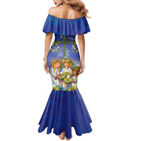 Swedish Glad Midsommar Family Matching Mermaid Dress and Hawaiian Shirt Hade du en bra Midsommar