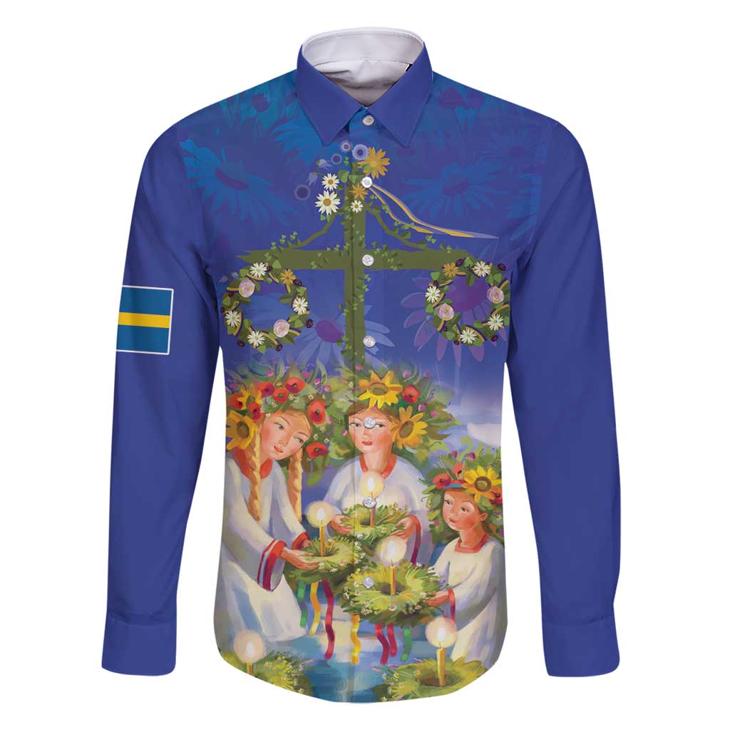 Swedish Glad Midsommar Family Matching Off Shoulder Short Dress and Hawaiian Shirt Hade du en bra Midsommar