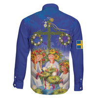 Swedish Glad Midsommar Family Matching Tank Maxi Dress and Hawaiian Shirt Hade du en bra Midsommar