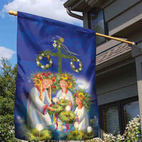 Swedish Glad Midsommar Garden Flag Hade du en bra Midsommar