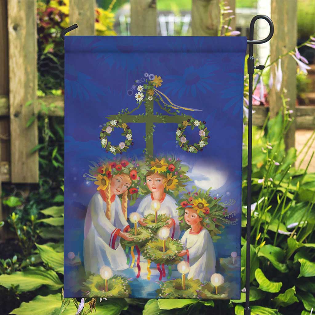 Swedish Glad Midsommar Garden Flag Hade du en bra Midsommar