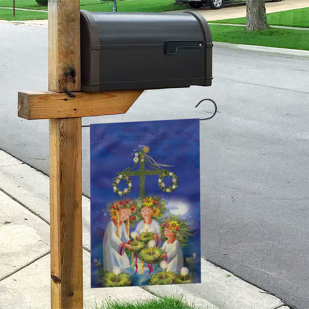 Swedish Glad Midsommar Garden Flag Hade du en bra Midsommar