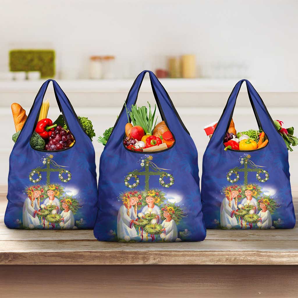 Swedish Glad Midsommar Grocery Bag Hade du en bra Midsommar