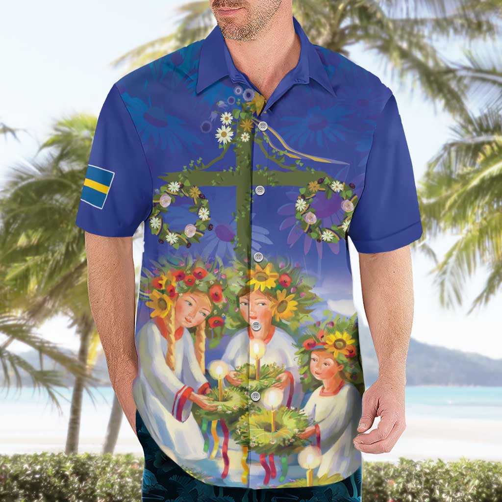 Swedish Glad Midsommar Hawaiian Shirt Hade du en bra Midsommar