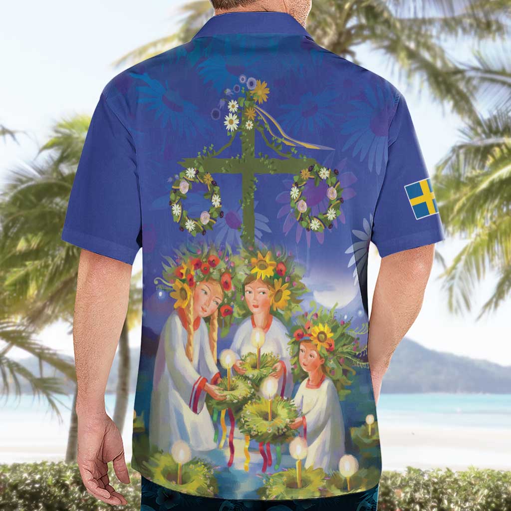 Swedish Glad Midsommar Hawaiian Shirt Hade du en bra Midsommar