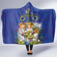 Swedish Glad Midsommar Hooded Blanket Hade du en bra Midsommar