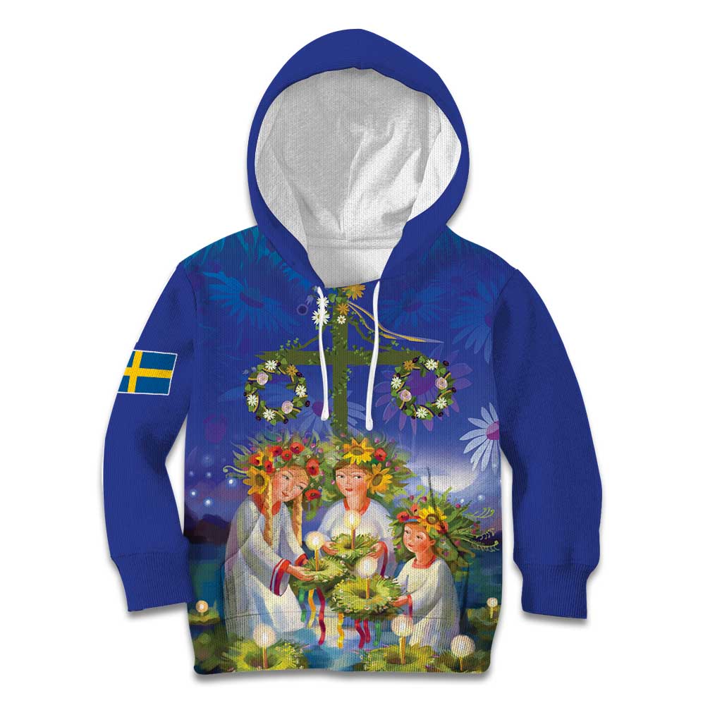Swedish Glad Midsommar Kid Hoodie Hade du en bra Midsommar