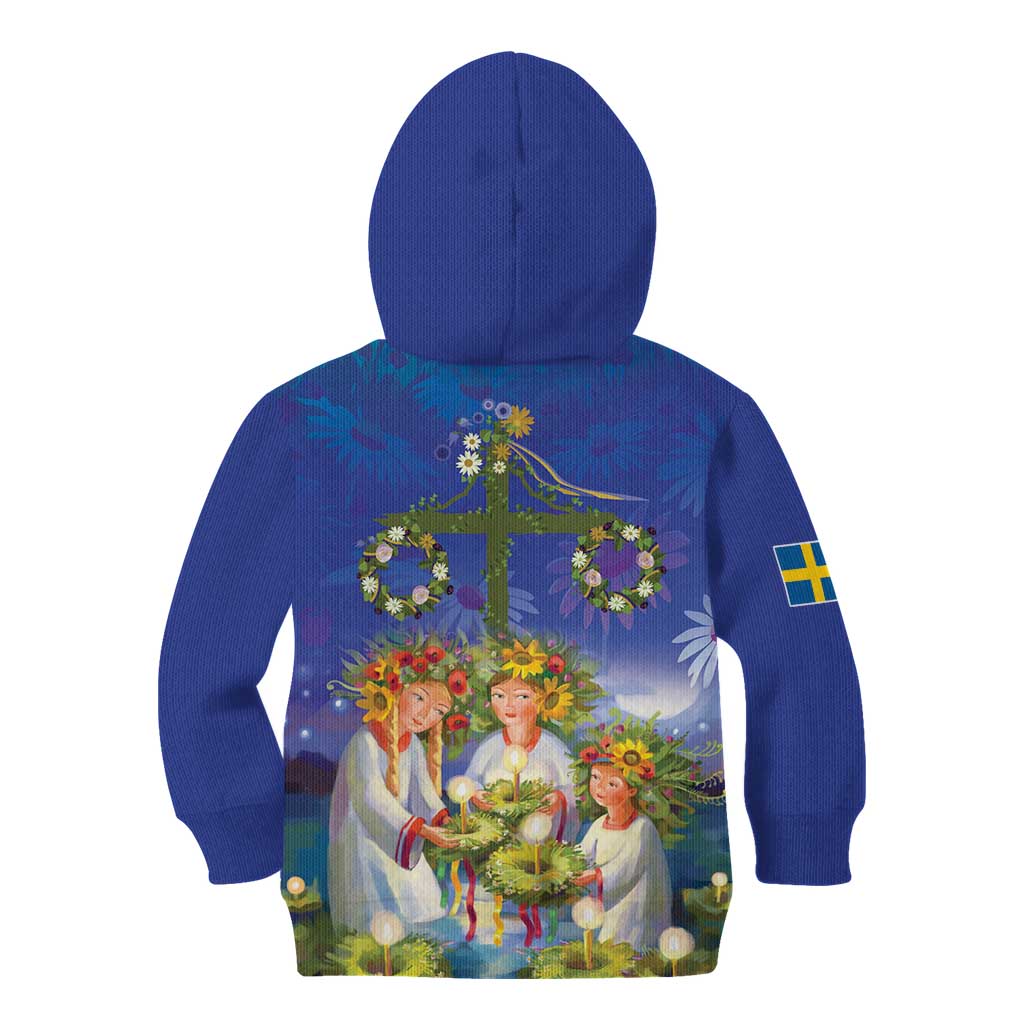 Swedish Glad Midsommar Kid Hoodie Hade du en bra Midsommar