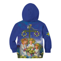 Swedish Glad Midsommar Kid Hoodie Hade du en bra Midsommar