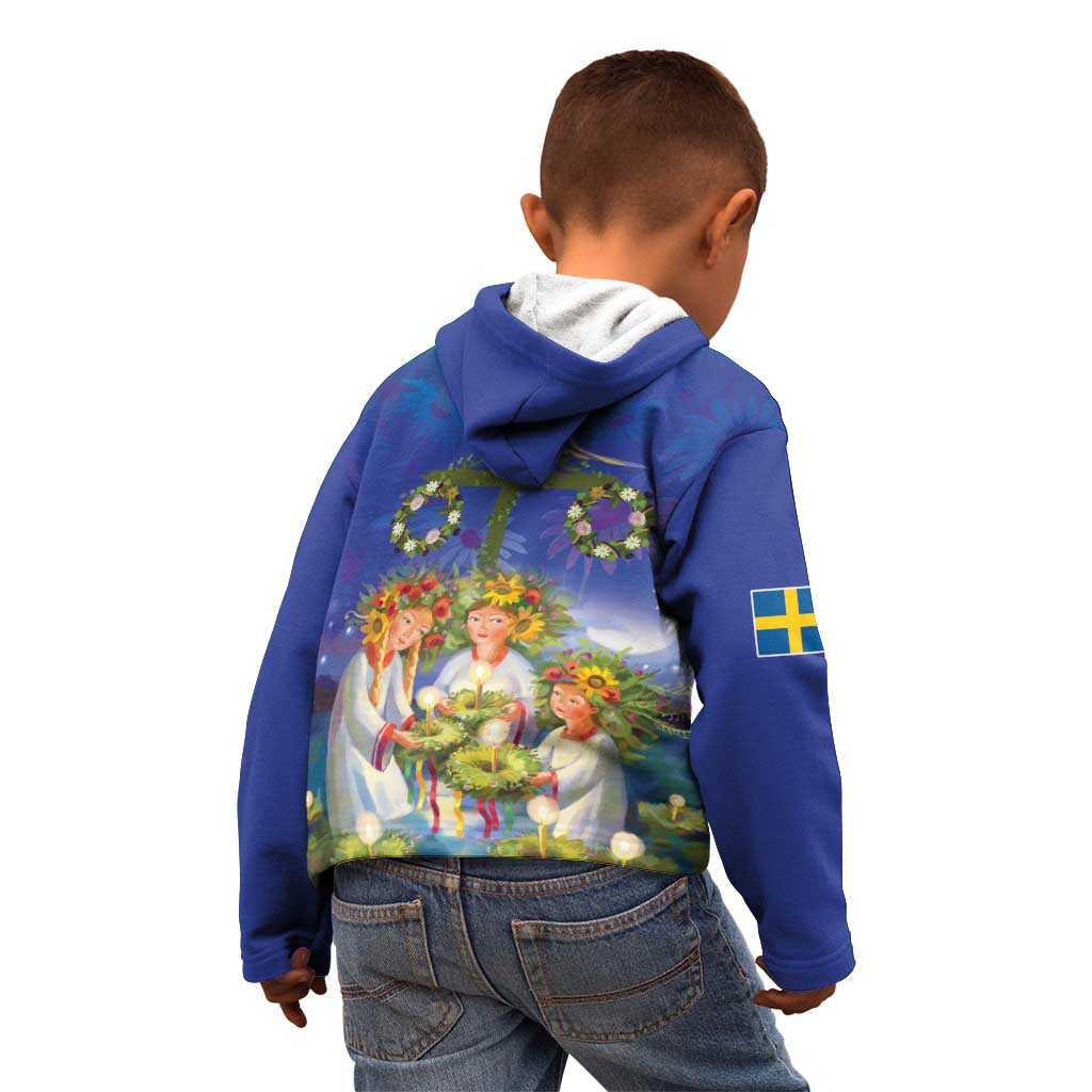 Swedish Glad Midsommar Kid Hoodie Hade du en bra Midsommar