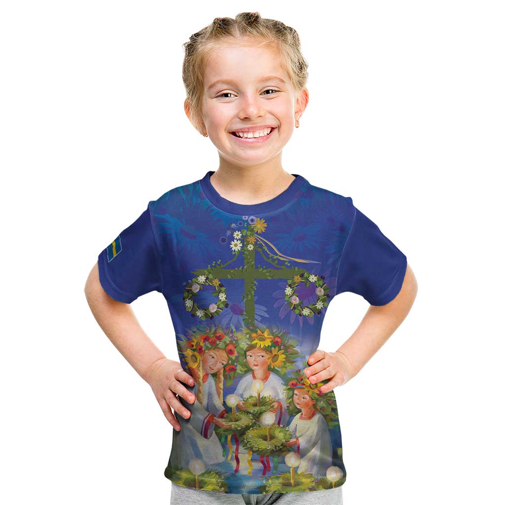 Swedish Glad Midsommar Kid T Shirt Hade du en bra Midsommar