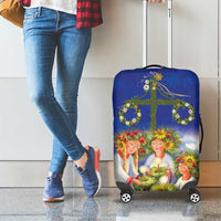 Swedish Glad Midsommar Luggage Cover Hade du en bra Midsommar