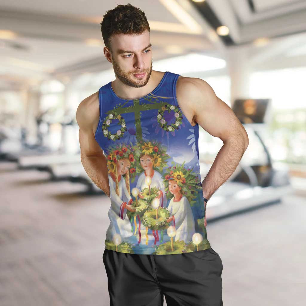 Swedish Glad Midsommar Men Tank Top Hade du en bra Midsommar