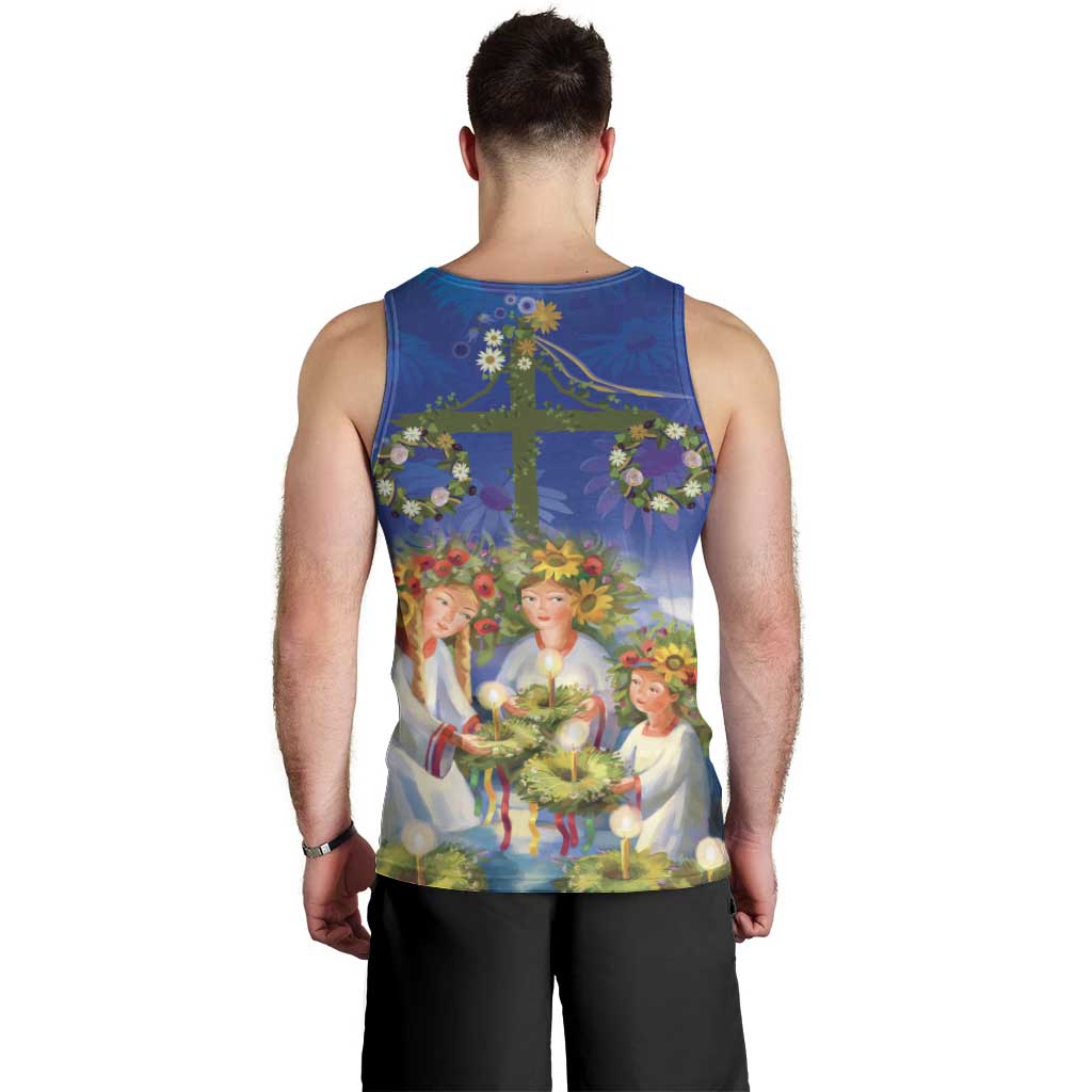 Swedish Glad Midsommar Men Tank Top Hade du en bra Midsommar