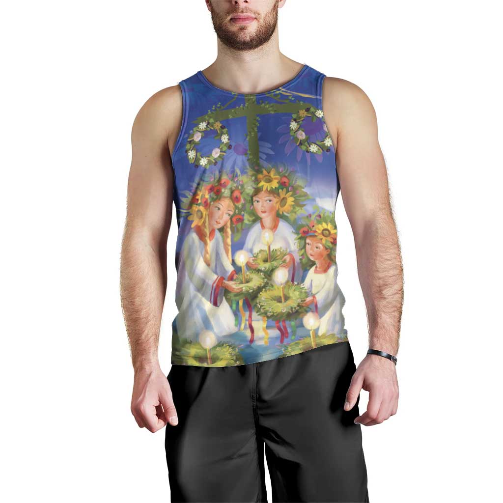 Swedish Glad Midsommar Men Tank Top Hade du en bra Midsommar